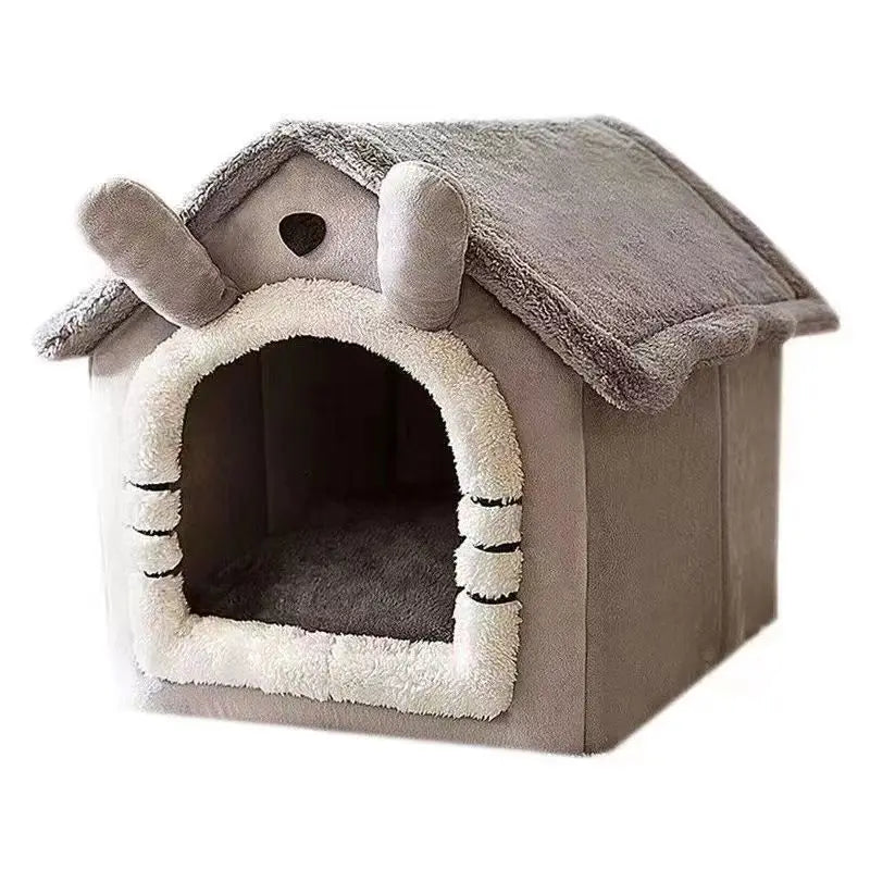 Cozy Indoor Pet House - Warm Tent Bed for Cats & Small Dogs