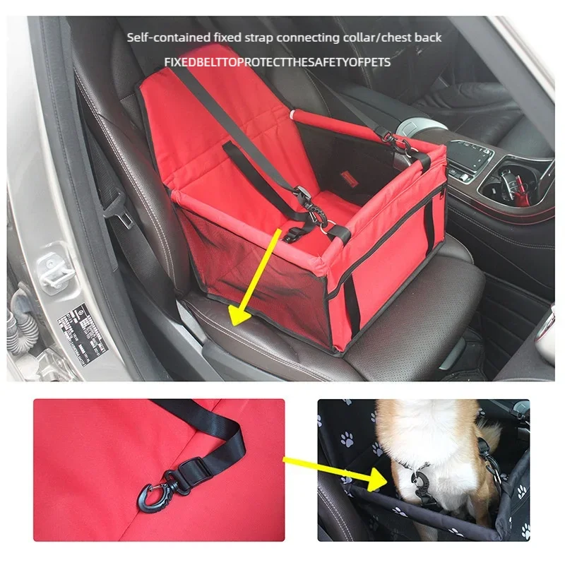 Dog Car Seat Cover - Waterproof Foldable Hammock with Harness