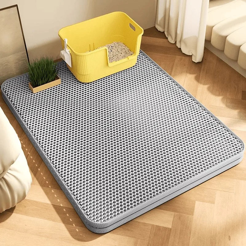 Extra-Large Cat Litter Mat - Waterproof Double-Layer Litter Trapper