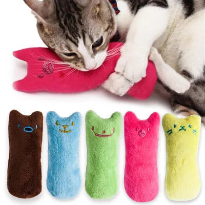 Catnip Teeth-Grinding Cat Toys - Interactive Plush Chew for Dental Play