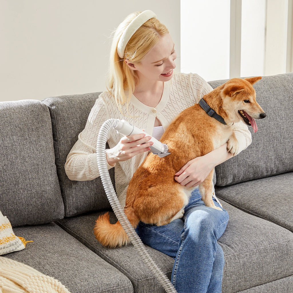 Pet Grooming Vacuum Kit &ndash; Low-Noise Cordless Groomer with 3 Suction Modes &amp; 5 Tools
