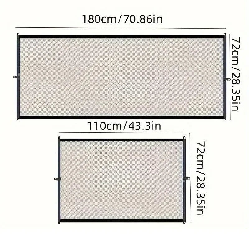 Heavy-Duty Dog Barrier Fence - Foldable Breathable Mesh Pet Gate