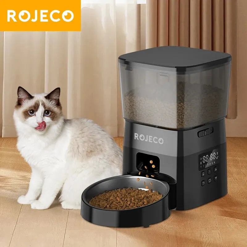 Smart Automatic Pet Feeder - Button-Activated Programmable Food Dispenser