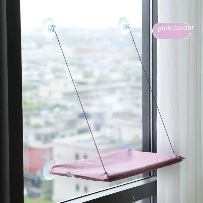 Cat Window Hammock Bed - Secure Suction-Mounted Sunbathing Perch