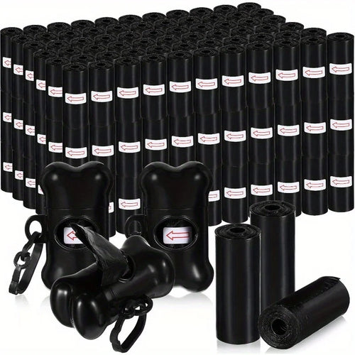 150 Count Dog Poop Bags + 1 bone Pet Waste Bags for Poop  Dispenser Doggie Poop Bags for Home Outdoor Puppy Walking and Travel,