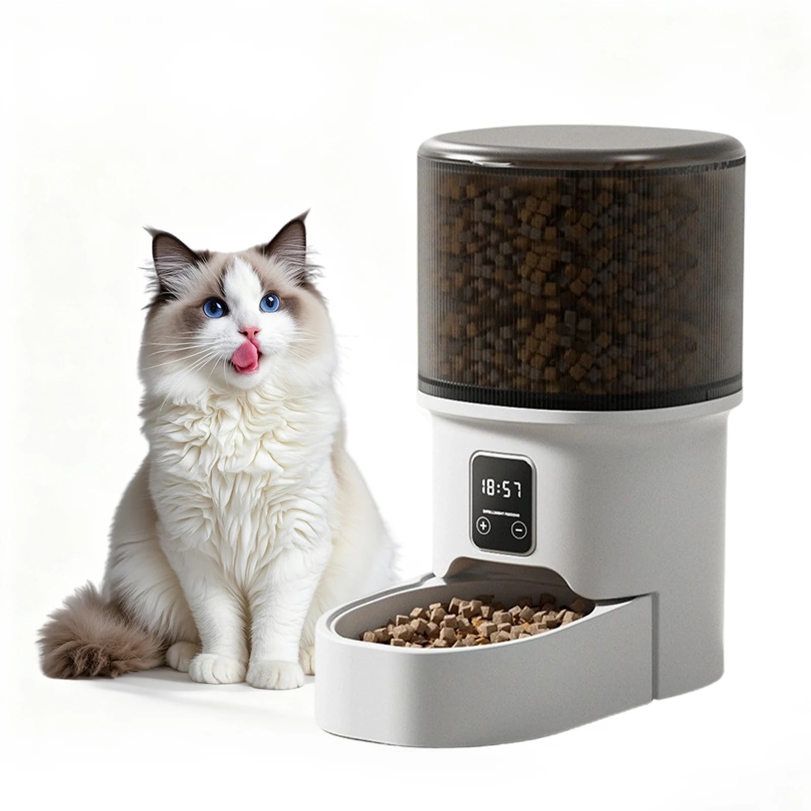 Programmable 4L Automatic Pet Feeder - Timed Meal Dispenser for Cats & Dogs