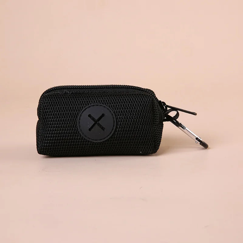 Canvas Dog Poop Bag Holder - Outdoor Leash-Attach Waste Bag Dispenser