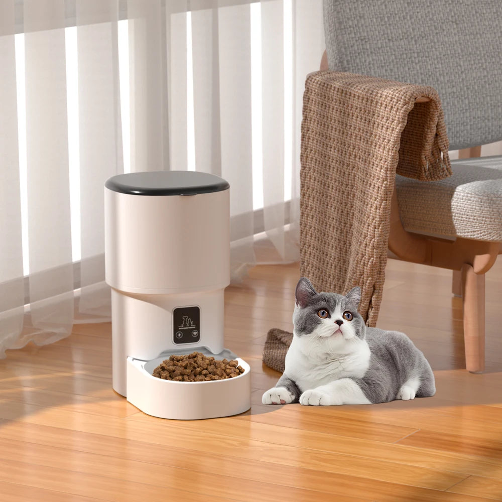 4L Smart WiFi Automatic Pet Feeder - App-Scheduled Food Dispenser