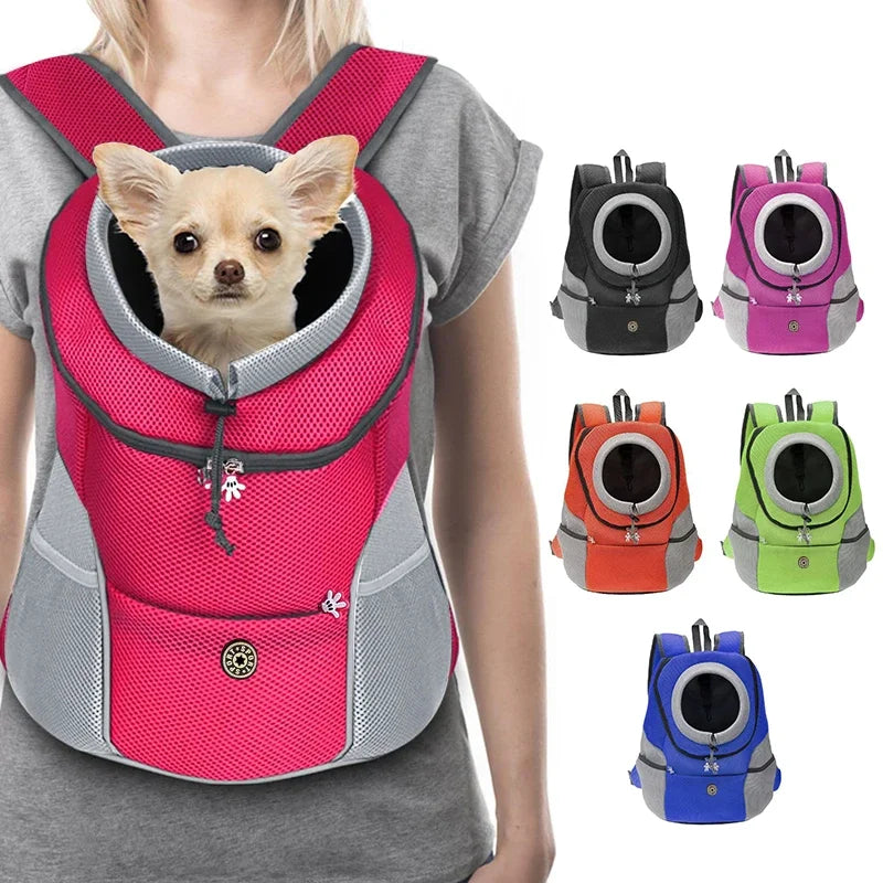 Breathable Pet Carrier Backpack - Front Travel Pack for Cats & Small Dogs