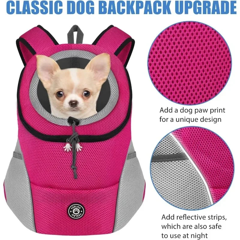 Breathable Pet Carrier Backpack - Front Travel Pack for Cats & Small Dogs