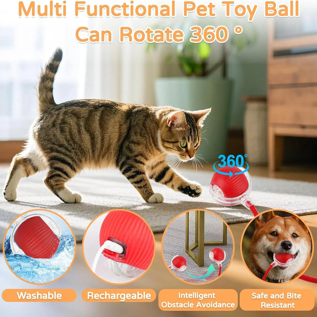 Automatic Rolling Cat Ball - Smart Self-Moving Interactive Toy