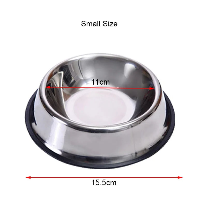 Stainless Steel Pet Bowl - Non-Slip Food & Water Dish
