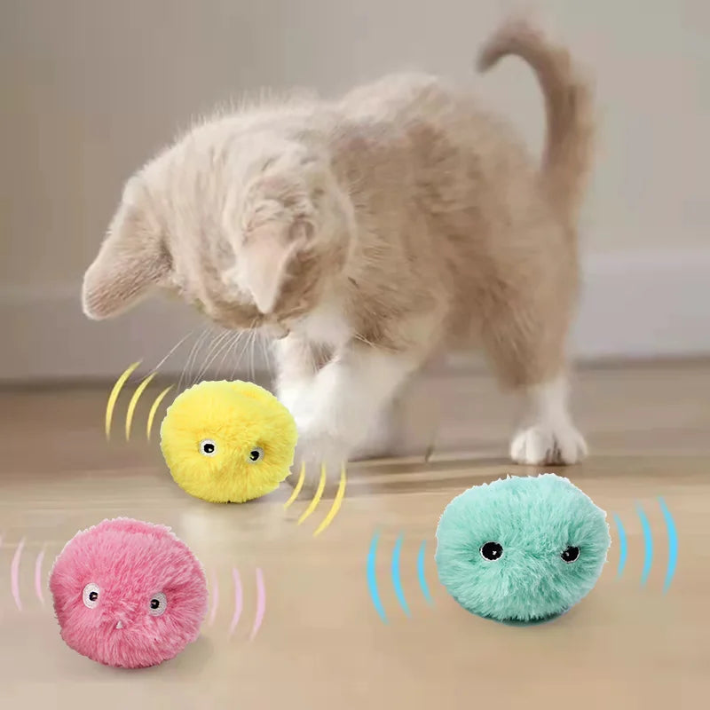 Smart Interactive Cat Ball - Self-Rolling Rechargeable Catnip Teaser Toy