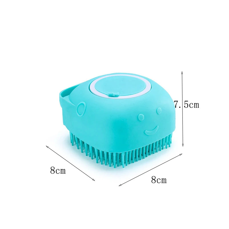 Pet Bath & Massage Brush - Multifunctional Shampoo Scrubber for Dogs & Cats
