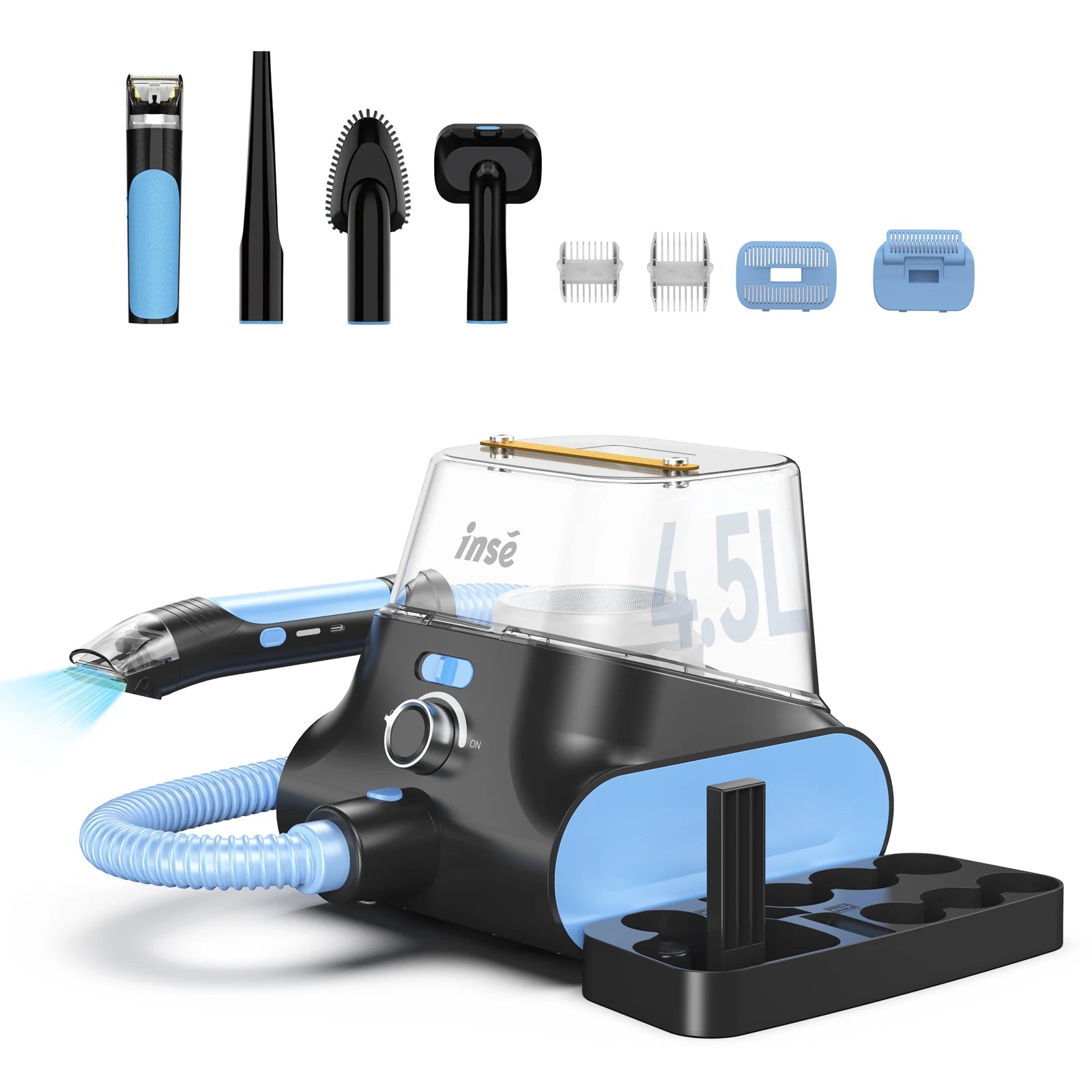 INSE P30 Pet Grooming Vacuum - Ultra-Quiet with 4.5L Dust Box