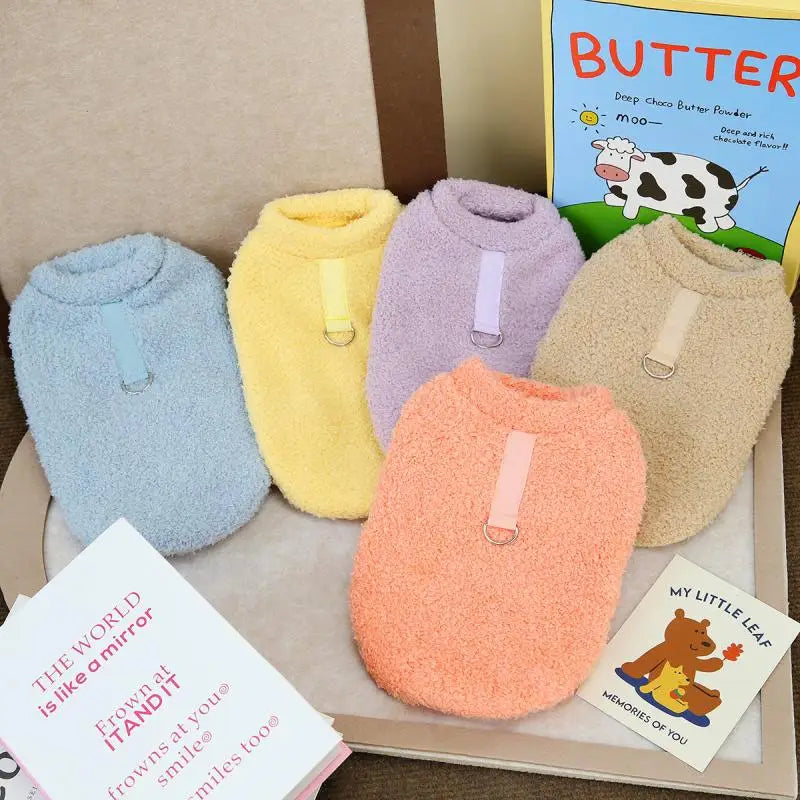 Winter Warm Dog Sweater - Soft Plush Knit for Small & Medium Dogs