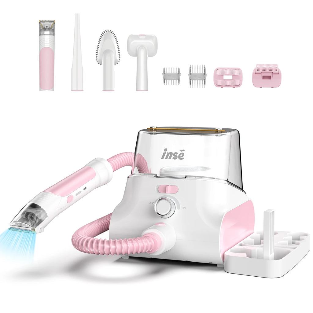 INSE P30 Pet Grooming Vacuum - Ultra-Quiet with 4.5L Dust Box