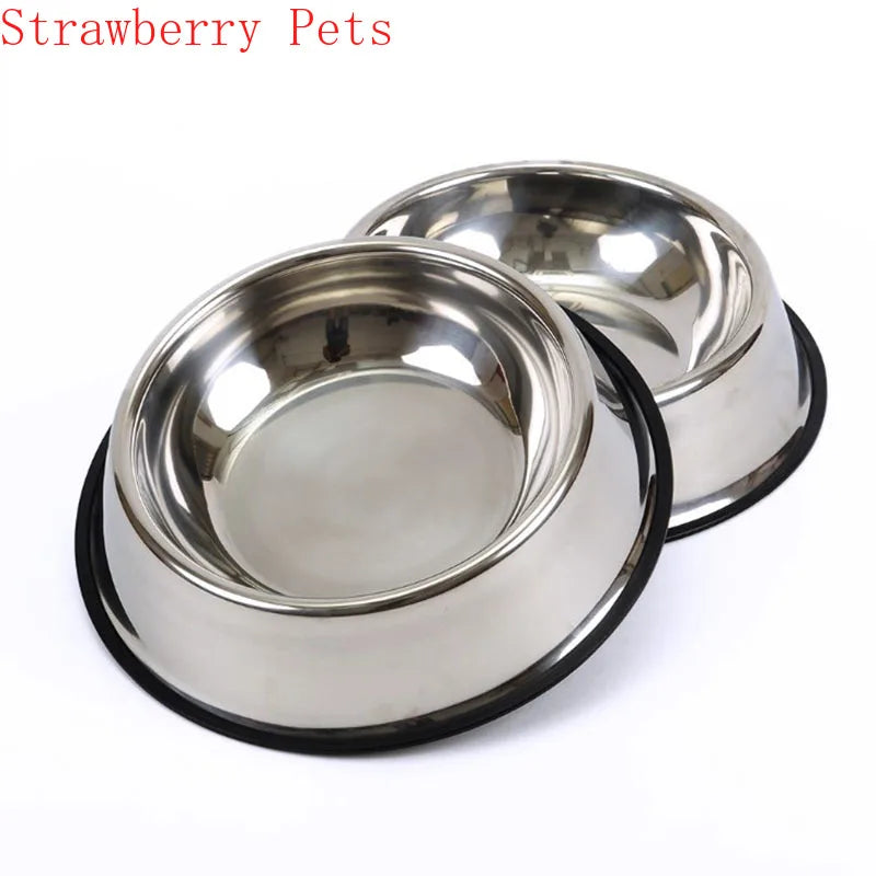 Stainless Steel Pet Bowl - Non-Slip Food & Water Dish