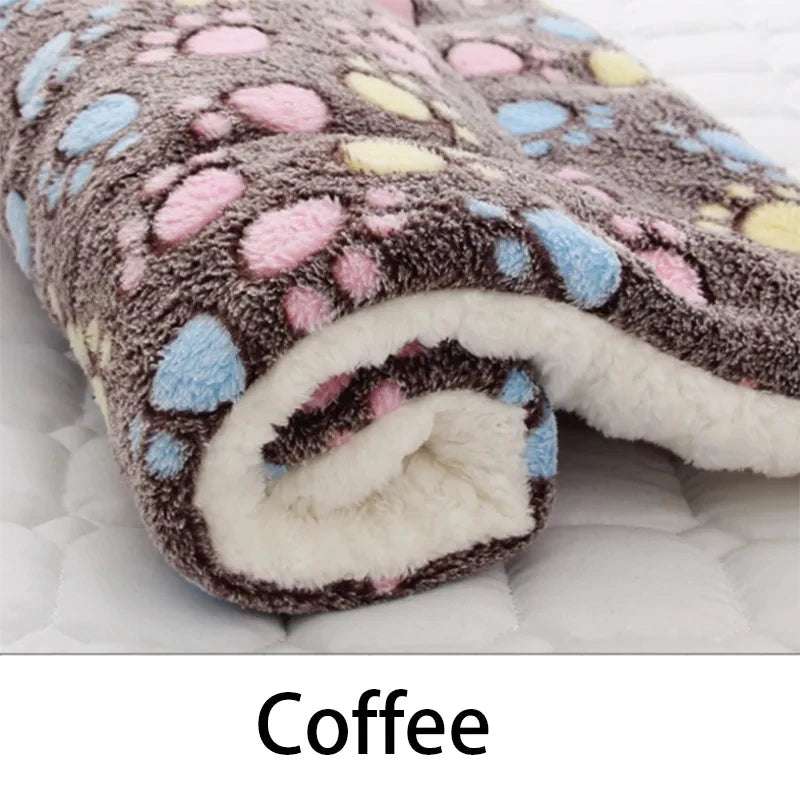 Reversible Flannel Pet Blanket - Soft Warm Mat for Cats & Dogs