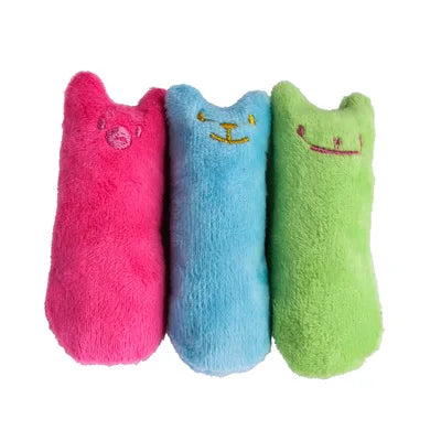 Catnip Teeth-Grinding Cat Toys - Interactive Plush Chew for Dental Play
