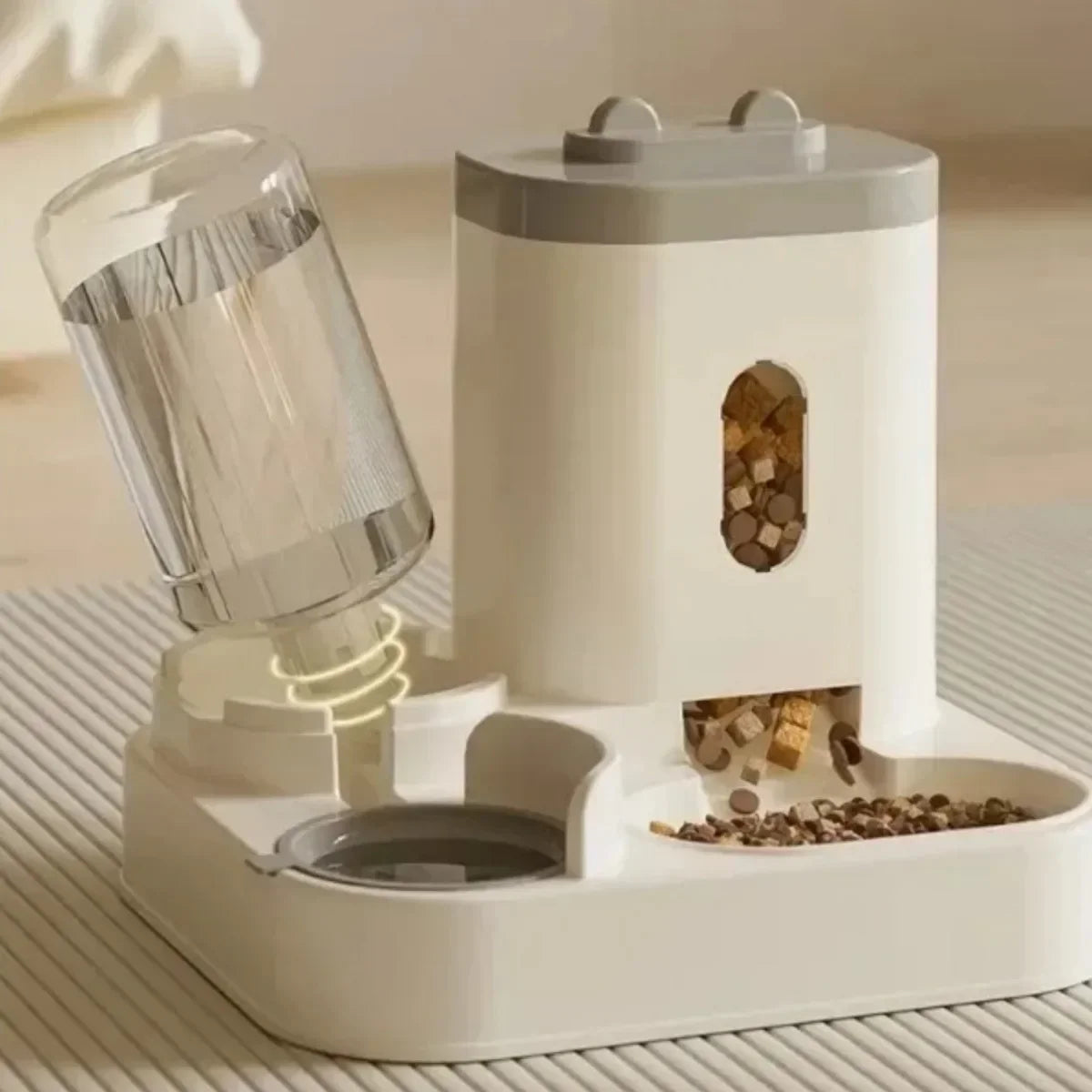 2-in-1 Automatic Pet Feeder & Water Dispenser - Gravity Food & Water Station