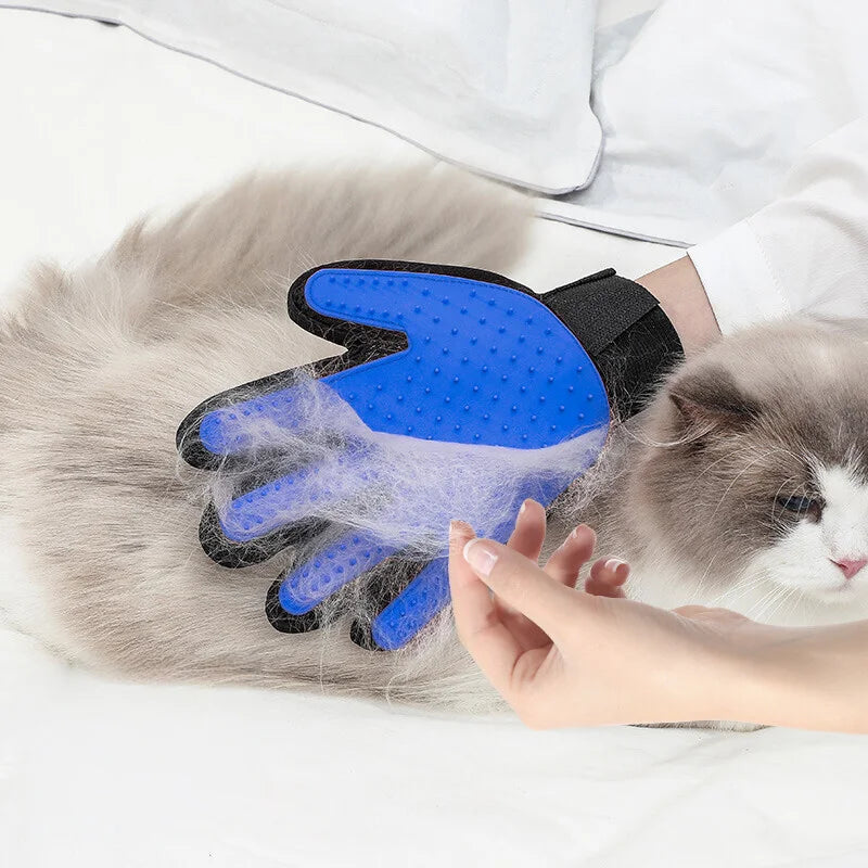 Pet Grooming Glove - Deshedding Brush & Massage Mitt for Dogs & Cats