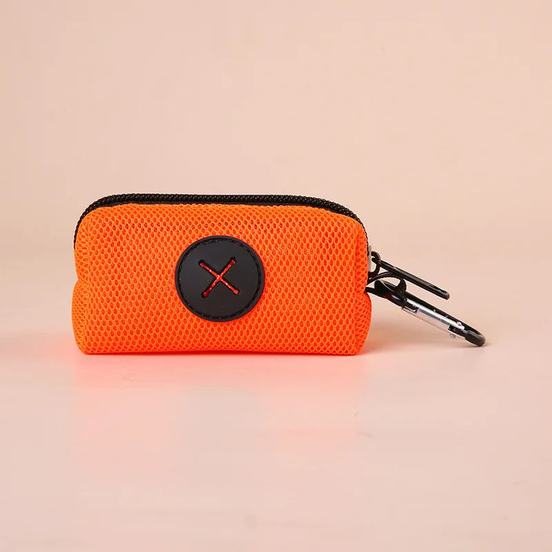 Canvas Dog Poop Bag Holder - Outdoor Leash-Attach Waste Bag Dispenser