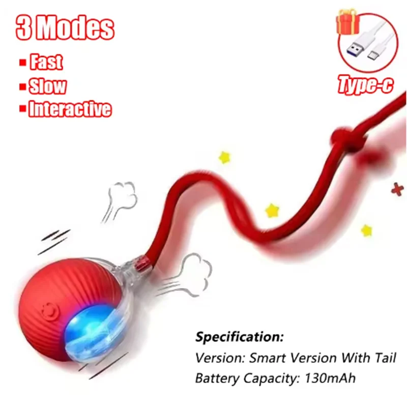Smart Interactive Cat Ball - Self-Rolling Automatic Toy