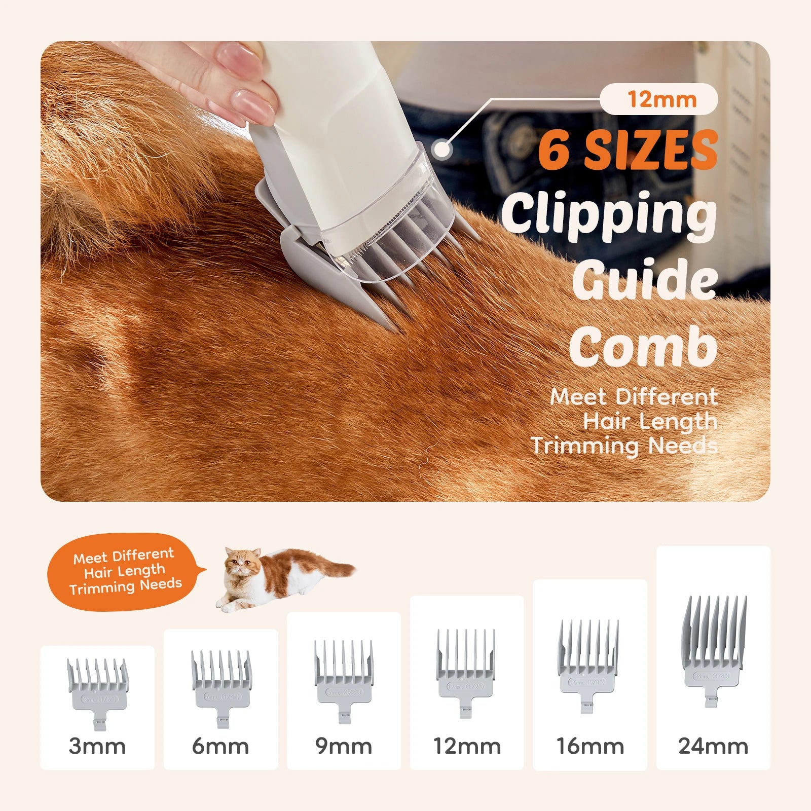 Pet Grooming Vacuum Kit &ndash; Low-Noise Cordless Groomer with 3 Suction Modes &amp; 5 Tools