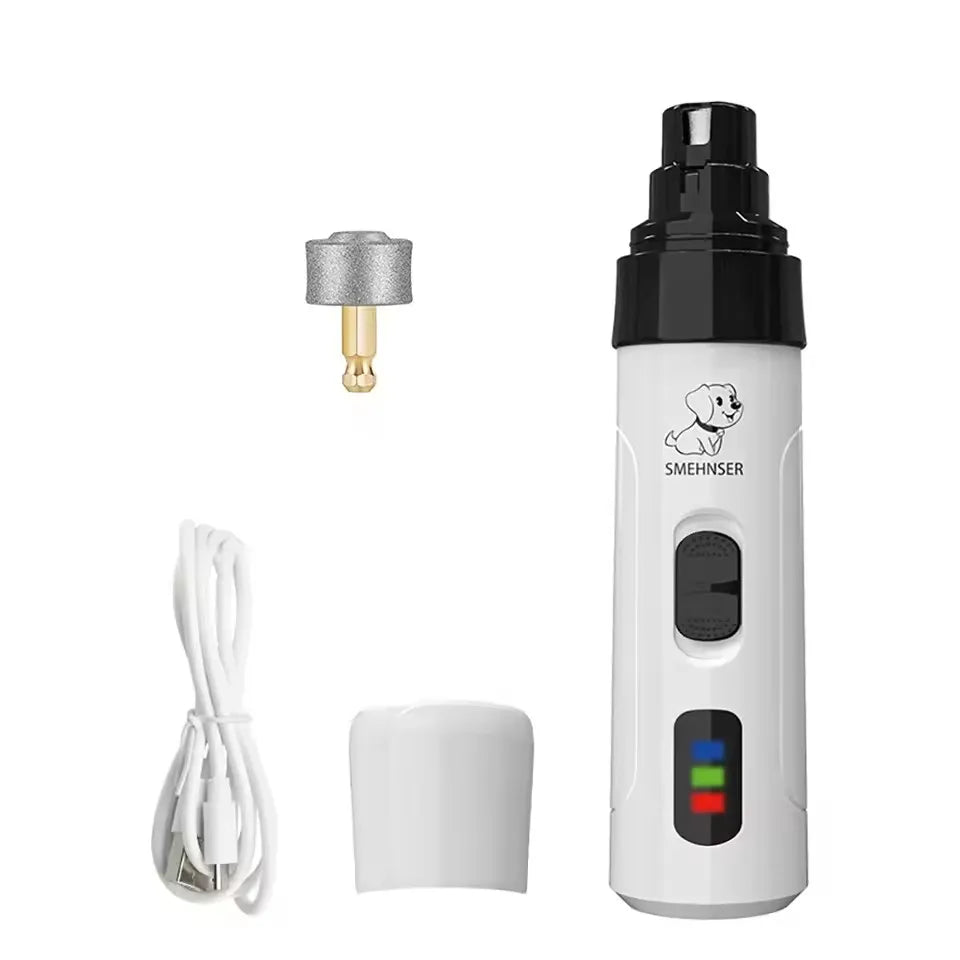 Electric Pet Nail Grinder - Quiet Rechargeable Trimmer for Dogs & Cats