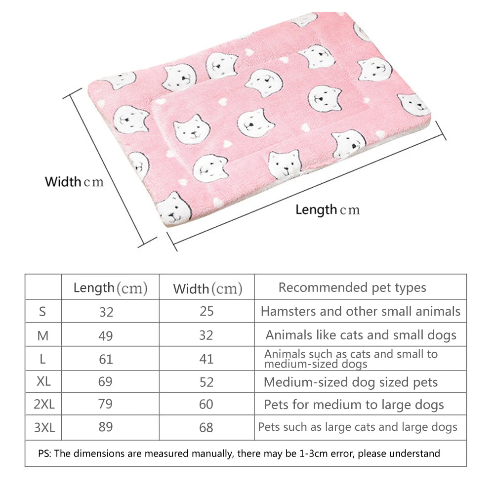 Cozy Plush Pet Bed - Self-Warming Cushion for Cats & Small Dogs