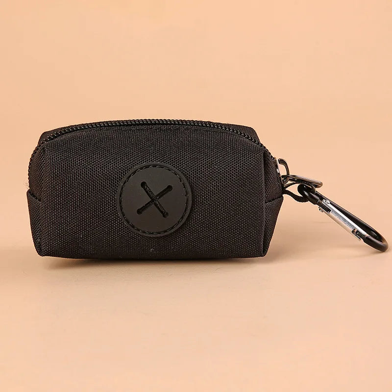 Canvas Dog Poop Bag Holder - Outdoor Leash-Attach Waste Bag Dispenser
