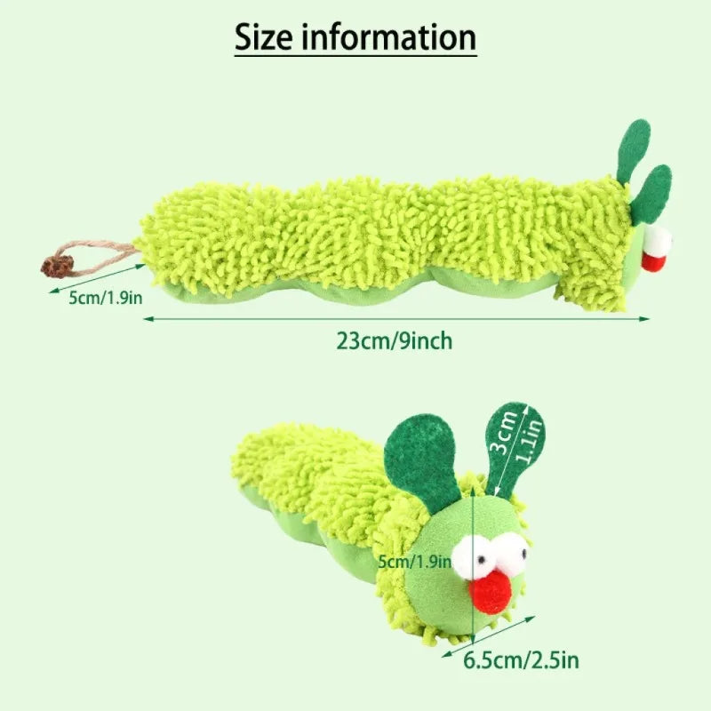 Catnip Caterpillar Cat Chew Toy - Molar Dental Teaser for Cats