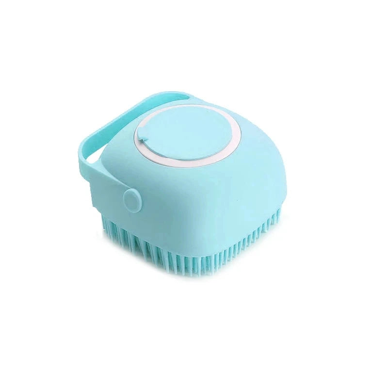 Silicone Dog Bath Massage Gloves Brush Pet Cat Bathroom Cleaning Tool Comb Brush for Dog Can Pour Shampoo Dog Grooming Supplies