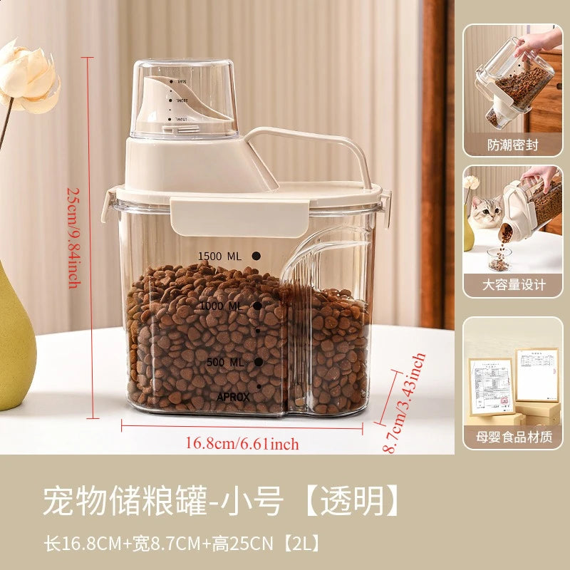 Airtight Pet Food Storage Container - Vacuum-Sealed Freshness Tank