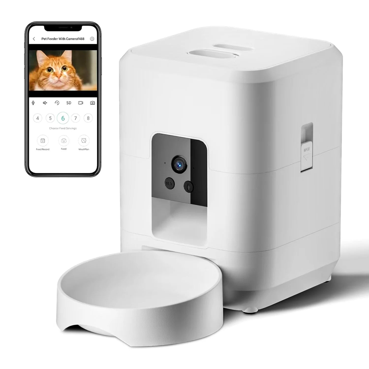2L WiFi Pet Feeder with Camera - Smart App Feeder with Live Video
