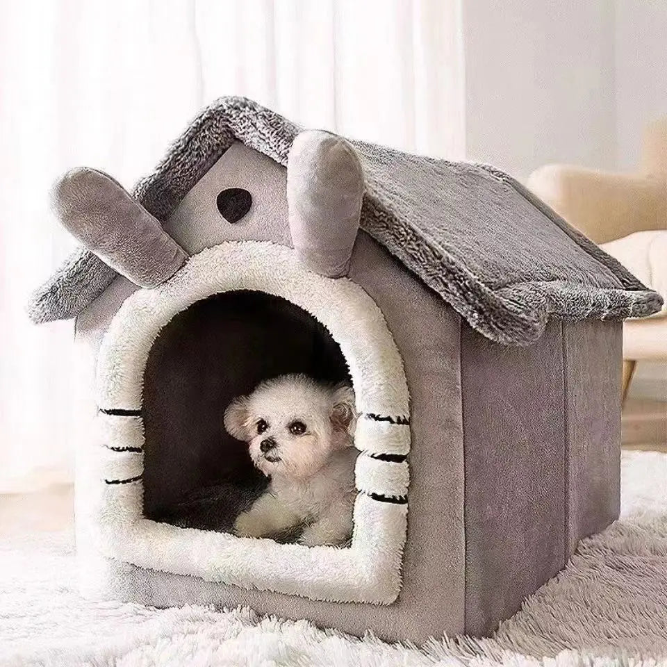 Cozy Indoor Pet House - Warm Tent Bed for Cats & Small Dogs