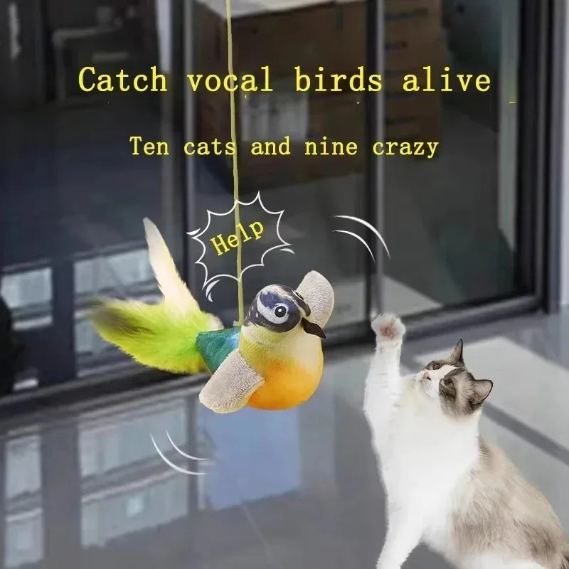 Bird-Sound Cat Toy - Realistic Chirping Interactive Teaser
