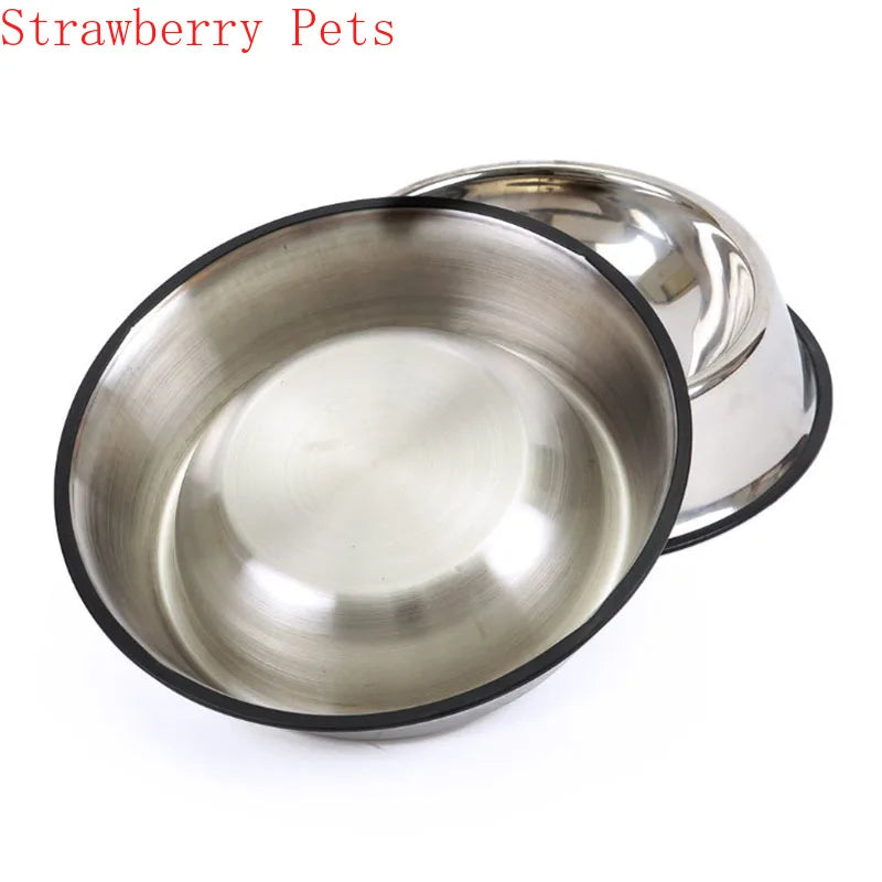 Stainless Steel Pet Bowl - Non-Slip Food & Water Dish