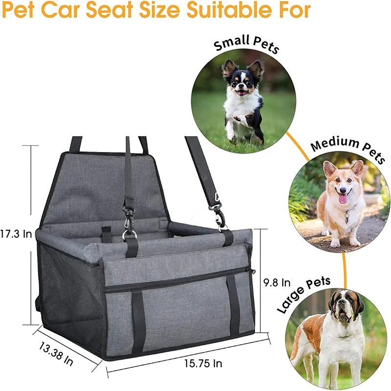 Dog Car Seat Cover - Waterproof Foldable Hammock with Harness