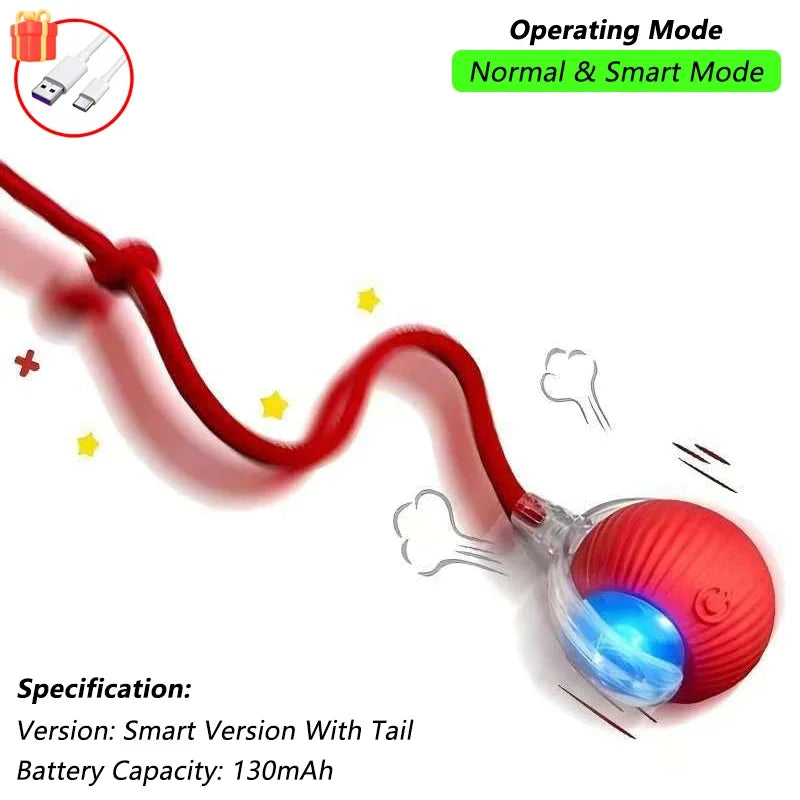Automatic Rolling Cat Ball - Smart Self-Moving Interactive Toy