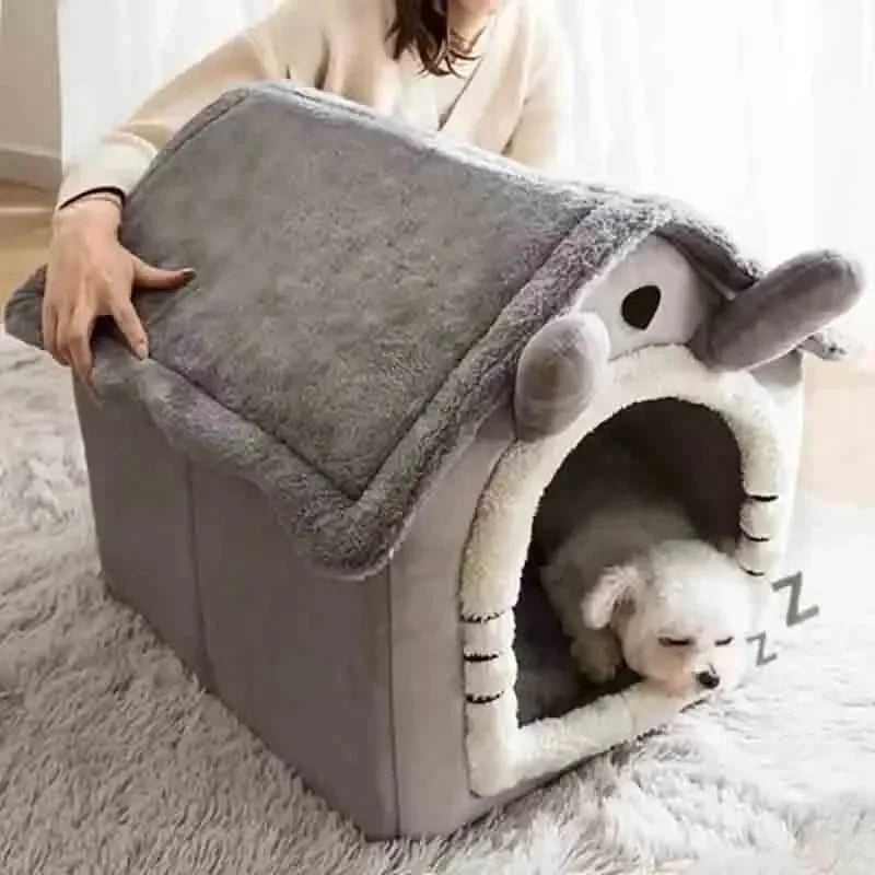 Cozy Indoor Pet House - Warm Tent Bed for Cats & Small Dogs