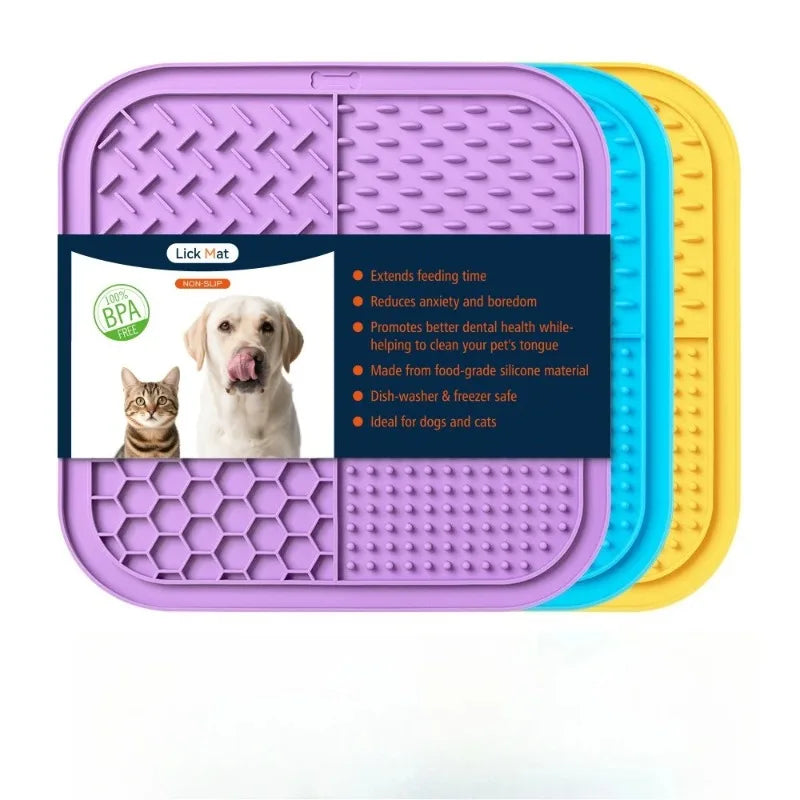 Silicone Lick Mat for Dogs & Cats - Slow Feeder & Bath Distraction
