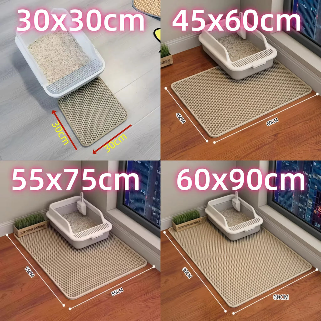 Extra-Large Cat Litter Mat - Waterproof Double-Layer Litter Trapper