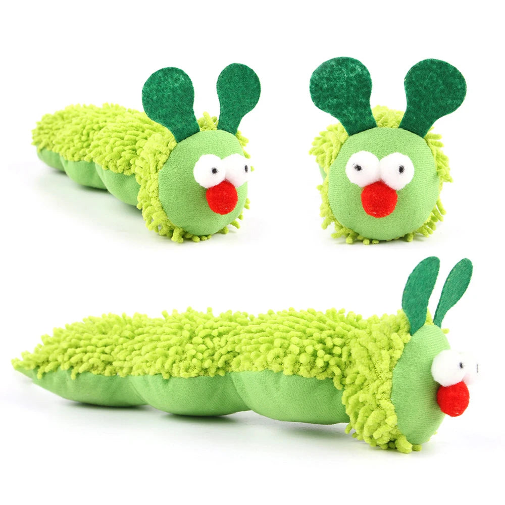 Catnip Caterpillar Cat Chew Toy - Molar Dental Teaser for Cats