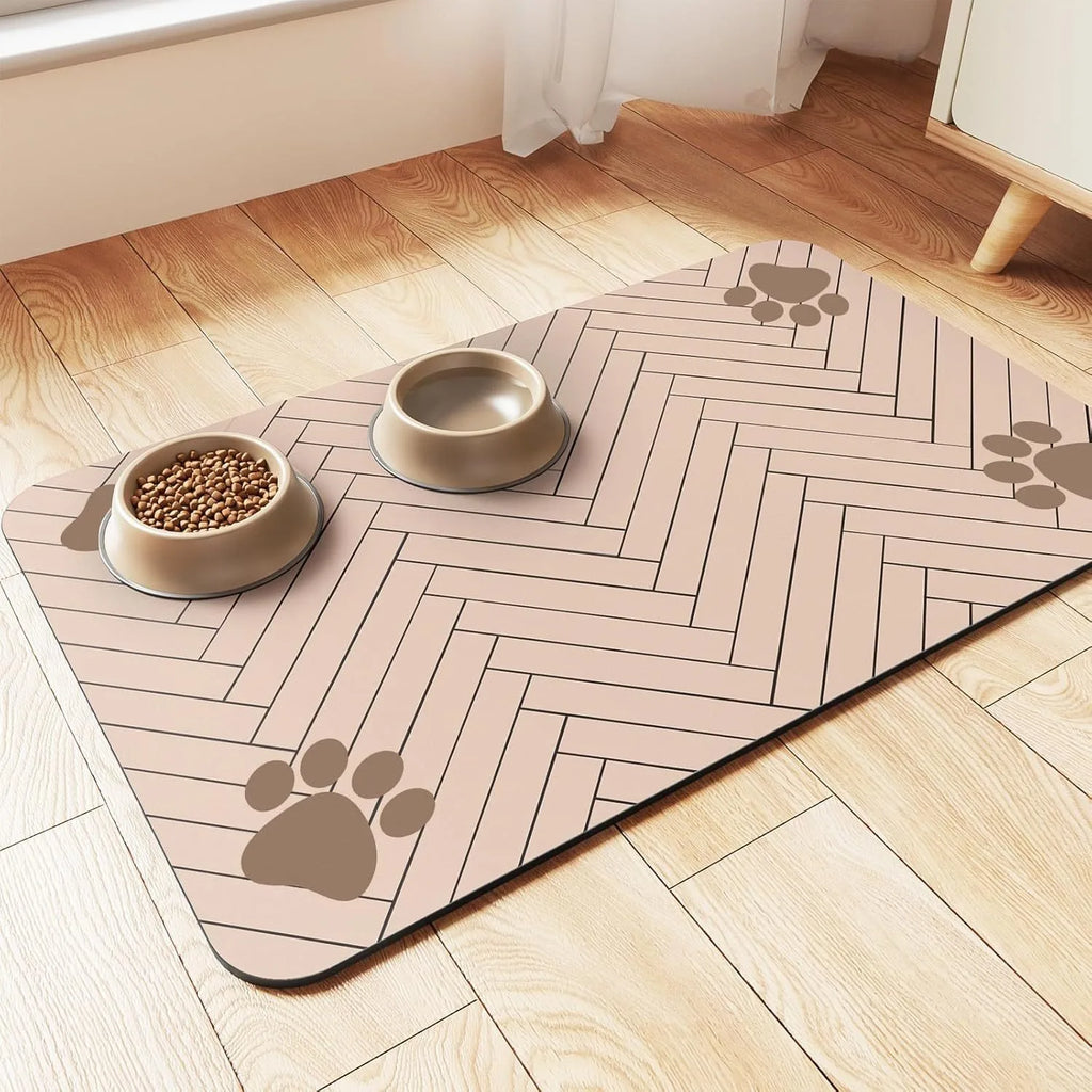 Pet Food Mat - Waterproof Non-Slip Bowl Placemat for Dogs & Cats