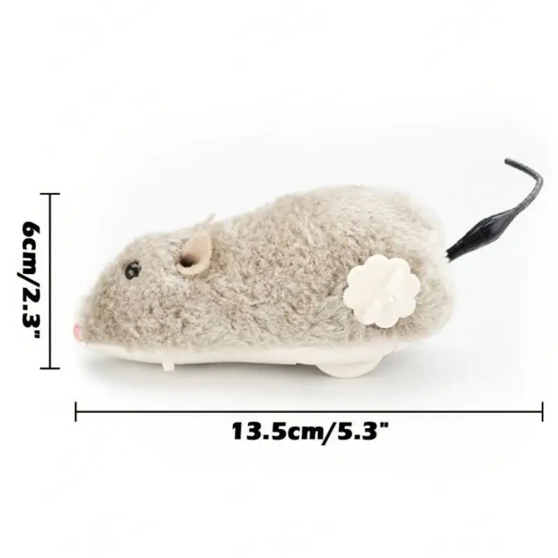 Lifelike Plush Mouse Cat Toy - Realistic Running Rat Teaser