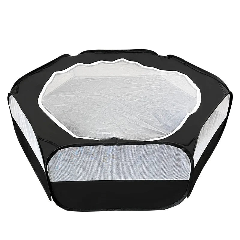 Portable Small Pet Cage - Transparent Travel Habitat for Hedgehogs & Small Pets