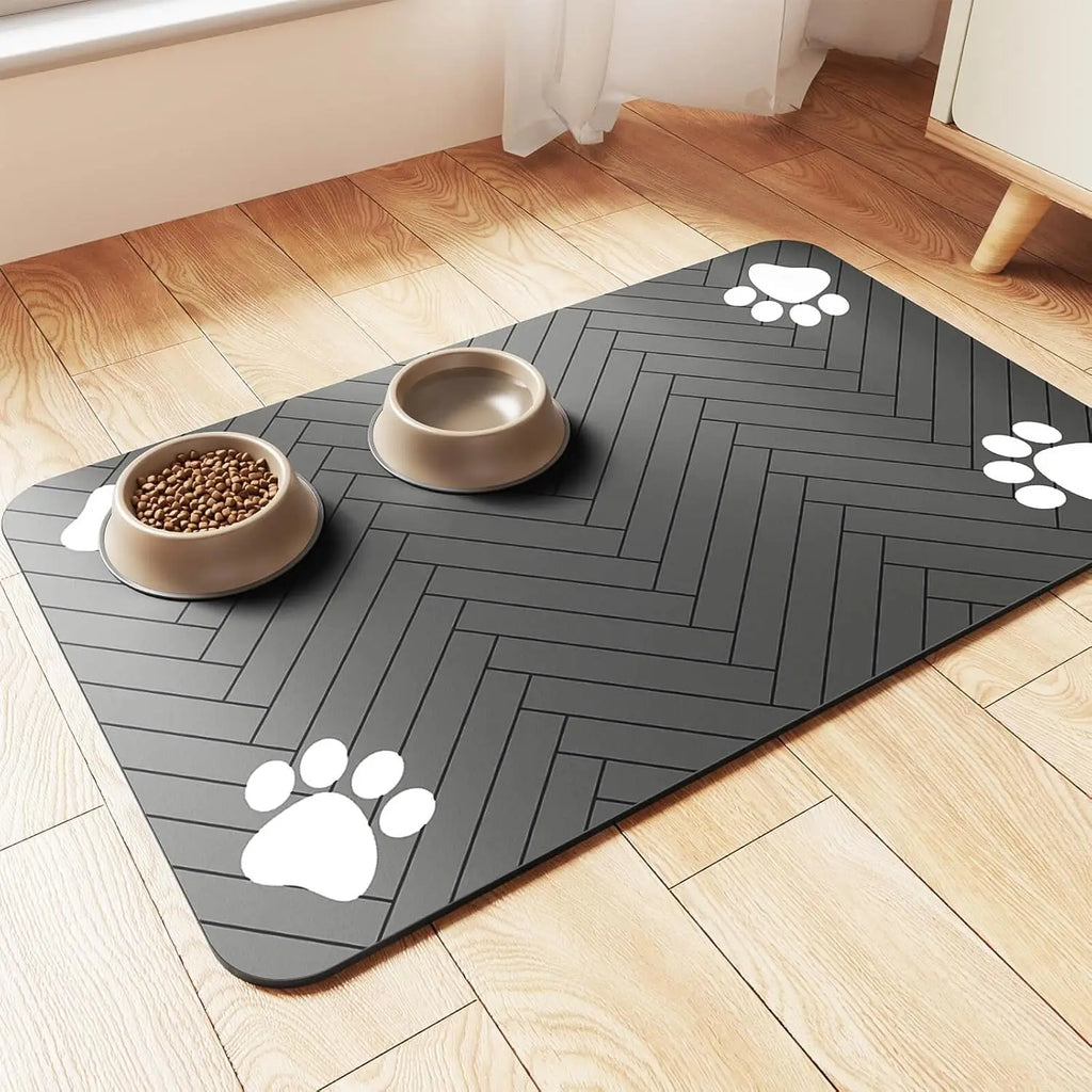 Pet Food Mat - Waterproof Non-Slip Bowl Placemat for Dogs & Cats