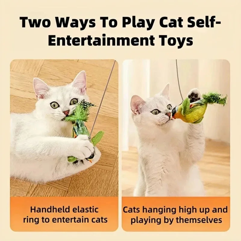 Bird-Sound Cat Toy - Realistic Chirping Interactive Teaser